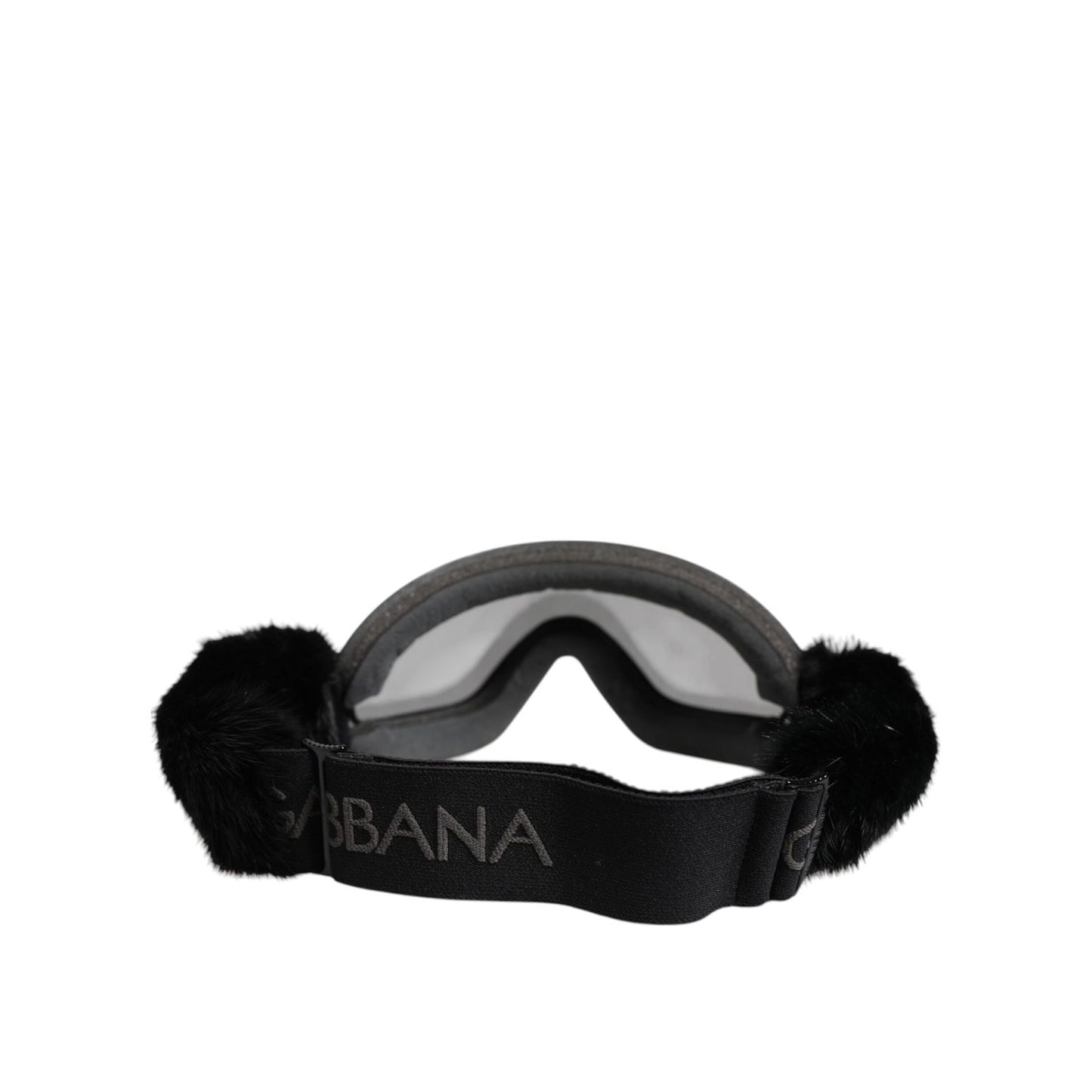 Dolce & Gabbana Black Bi0759 Lace Mirrored Ski Goggles Mask Sunglasses