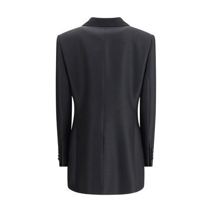 Dolce & Gabbana Black Fleece Wool Blazer Dolce & Gabbana
