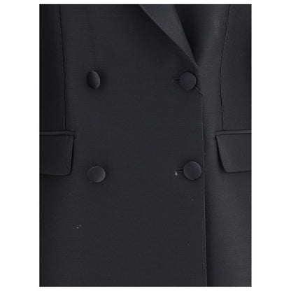 Dolce & Gabbana Black Fleece Wool Blazer Dolce & Gabbana