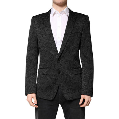 Dolce & Gabbana Black MARTINI Brocade Single Breasted Blazer Dolce & Gabbana