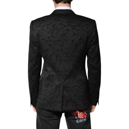 Dolce & Gabbana Black MARTINI Brocade Single Breasted Blazer Dolce & Gabbana