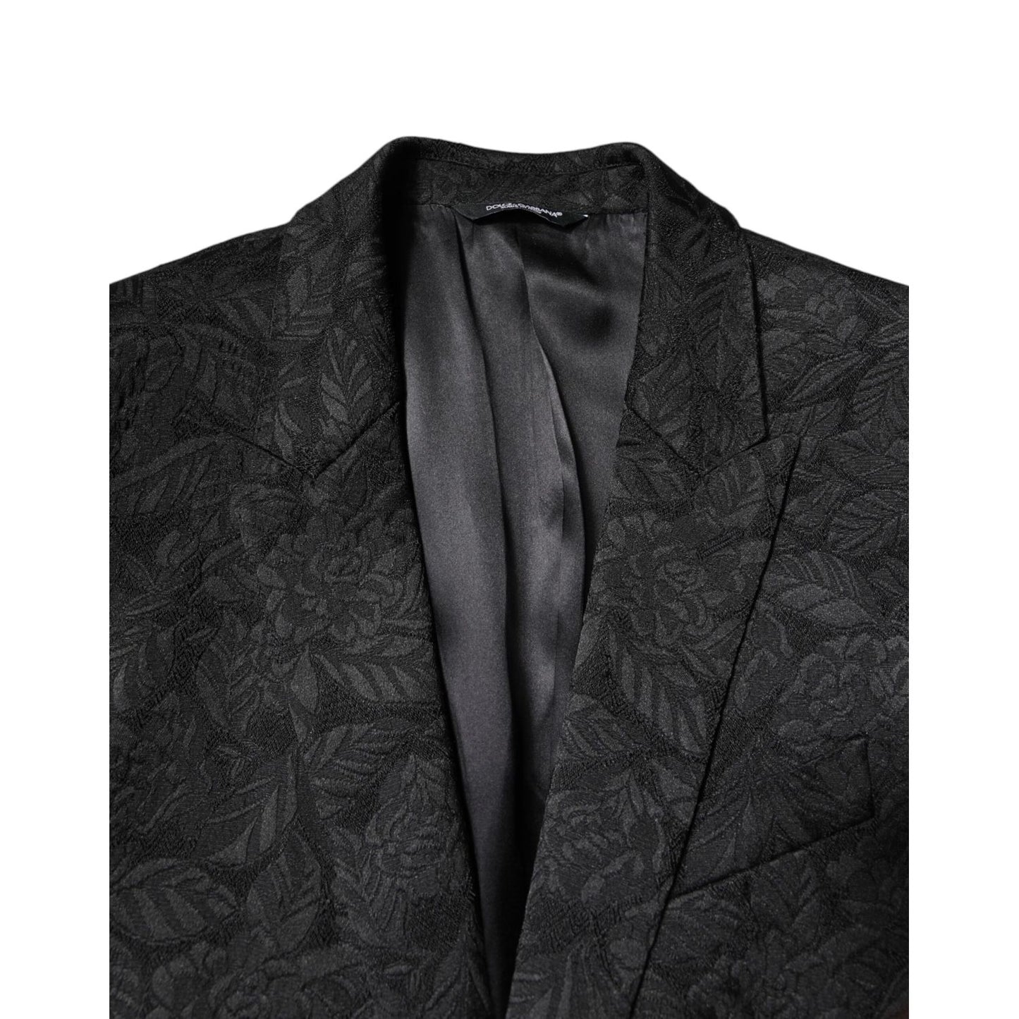 Dolce & Gabbana Black MARTINI Brocade Single Breasted Blazer Dolce & Gabbana
