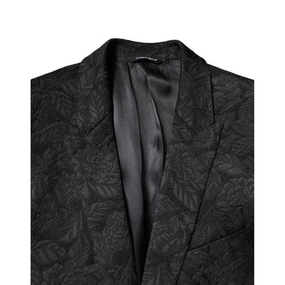 Dolce & Gabbana Black MARTINI Brocade Single Breasted Blazer Dolce & Gabbana