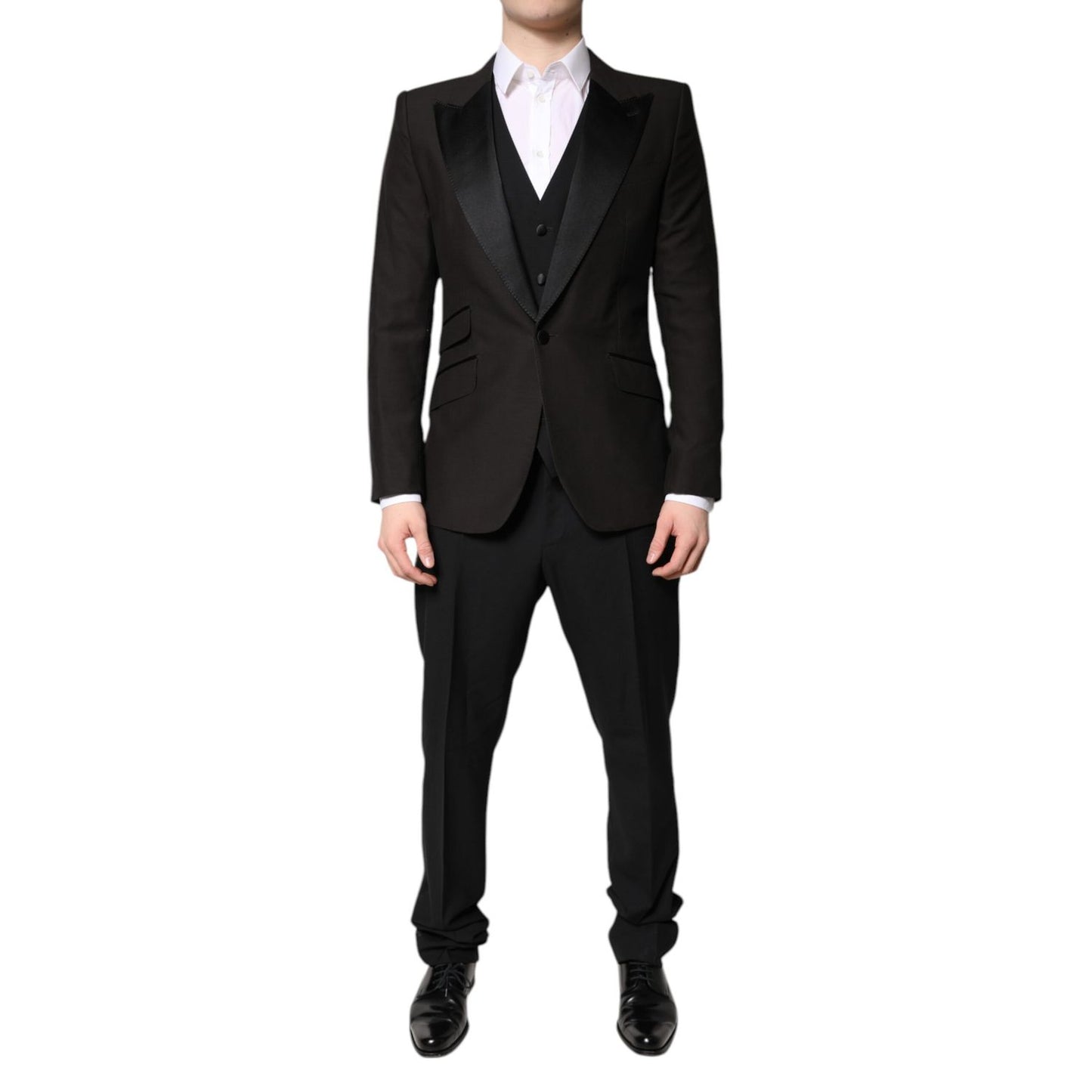 Dolce & Gabbana Black Single Breasted Formal 3 Piece Suit Dolce & Gabbana