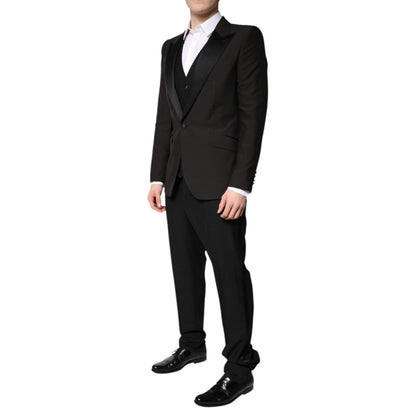 Dolce & Gabbana Black Single Breasted Formal 3 Piece Suit Dolce & Gabbana