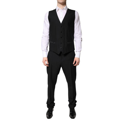 Dolce & Gabbana Black Single Breasted Formal 3 Piece Suit Dolce & Gabbana