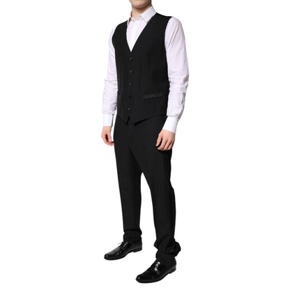 Dolce & Gabbana Black Single Breasted Formal 3 Piece Suit Dolce & Gabbana