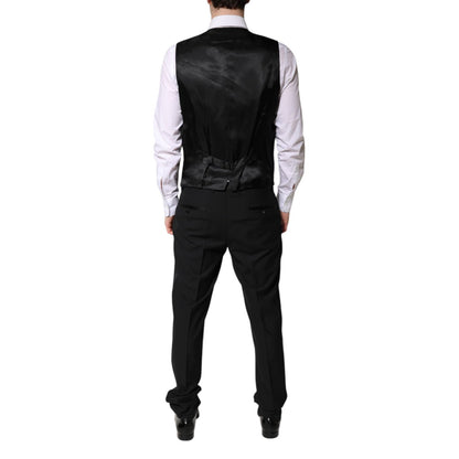 Dolce & Gabbana Black Single Breasted Formal 3 Piece Suit Dolce & Gabbana