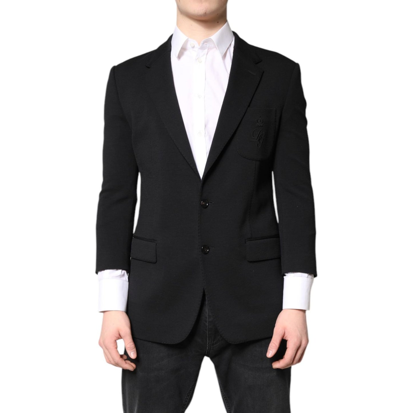 Dolce & Gabbana Black Single Breasted Men Coat Blazer Suit Dolce & Gabbana