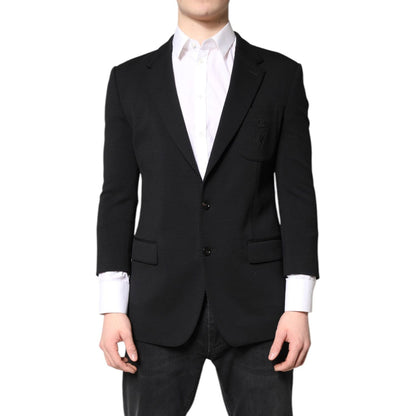 Dolce & Gabbana Black Single Breasted Men Coat Blazer Suit Dolce & Gabbana