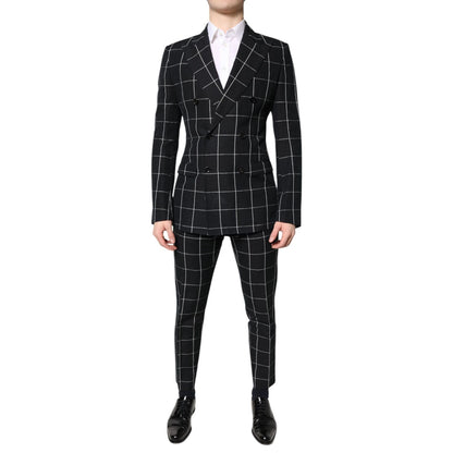 Dolce & Gabbana Black TAORMINA Double Breasted 2 Piece Suit Dolce & Gabbana