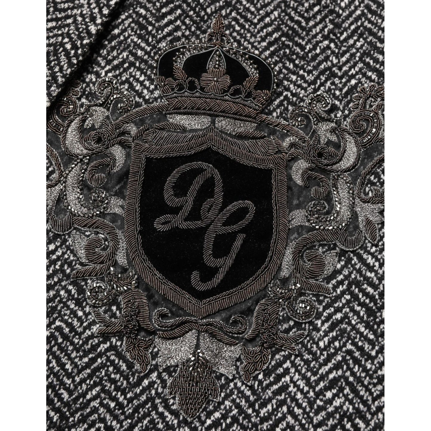 Dolce & Gabbana Black White Double Breasted Men Suit Blazer Dolce & Gabbana