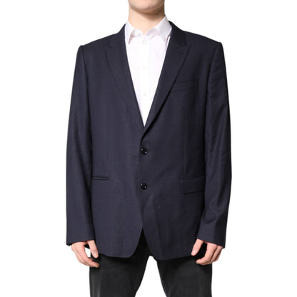 Dolce & Gabbana Black Wool Single Breasted Coat Blazer Suit Dolce & Gabbana