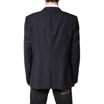 Dolce & Gabbana Black Wool Single Breasted Coat Blazer Suit Dolce & Gabbana