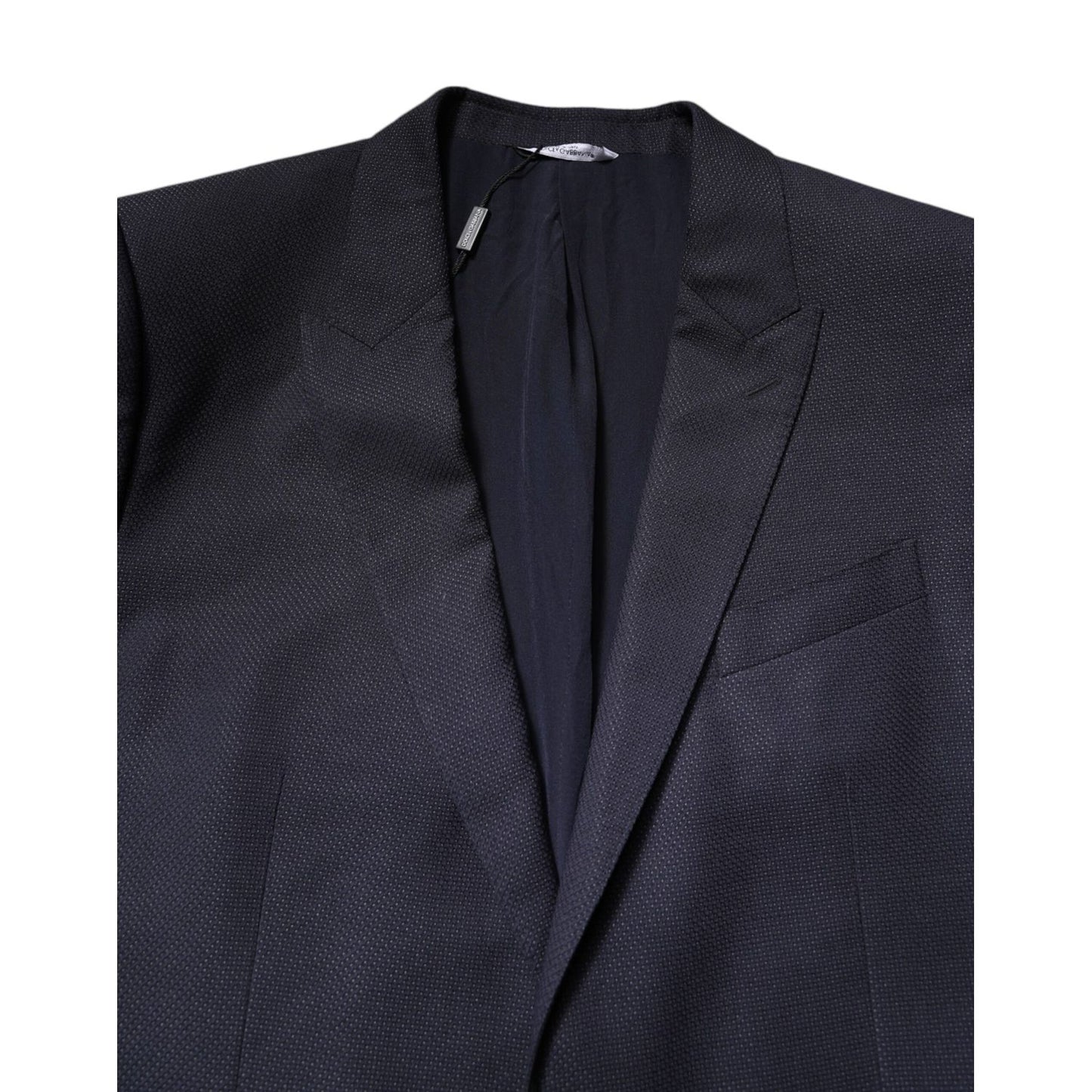 Dolce & Gabbana Black Wool Single Breasted Coat Blazer Suit Dolce & Gabbana