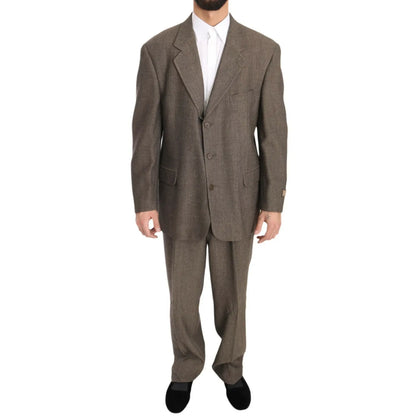 Dolce & Gabbana Brown Single Breasted Wool Suit Dolce & Gabbana