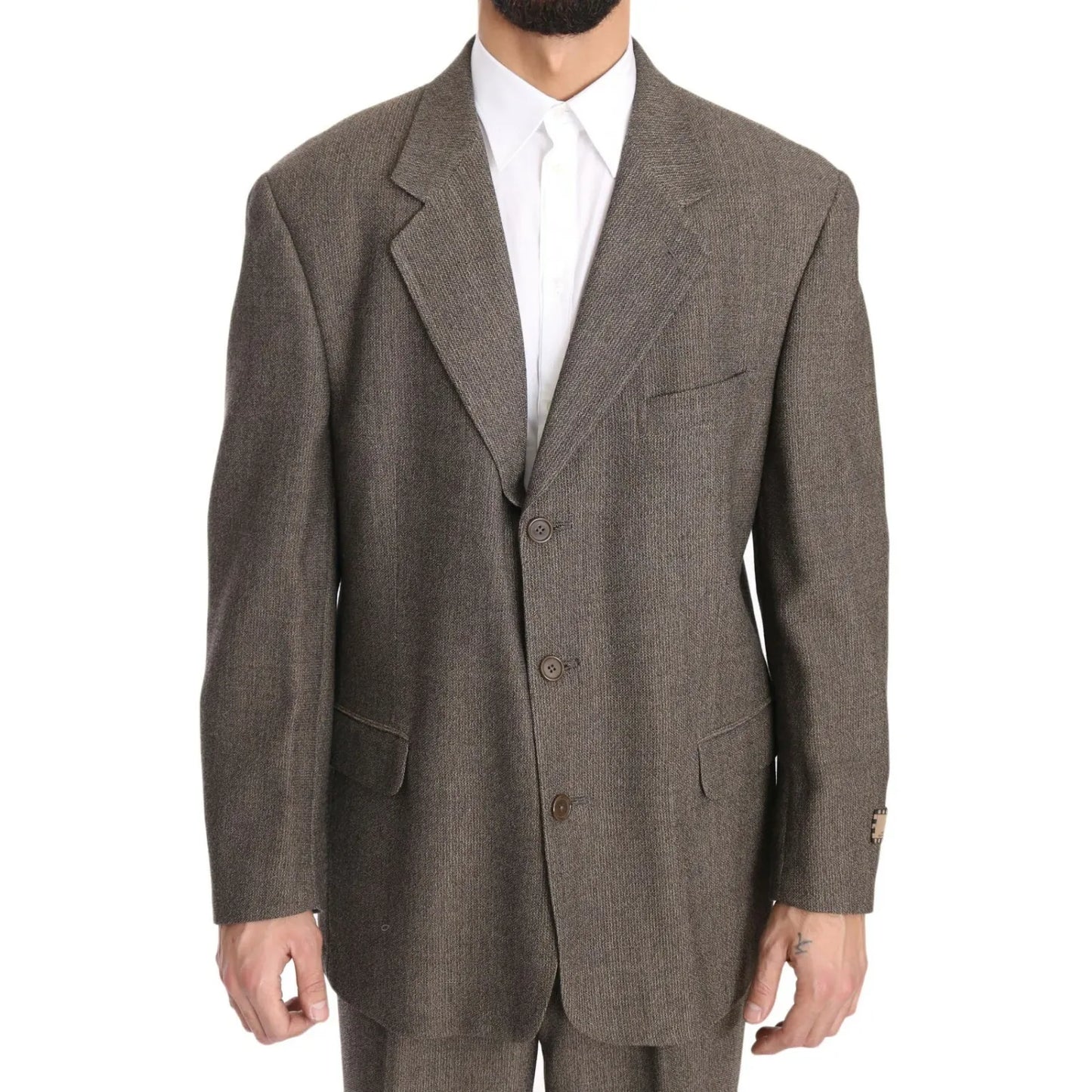 Dolce & Gabbana Brown Single Breasted Wool Suit Dolce & Gabbana