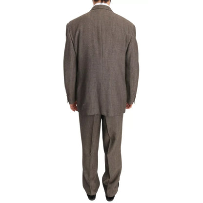 Dolce & Gabbana Brown Single Breasted Wool Suit Dolce & Gabbana