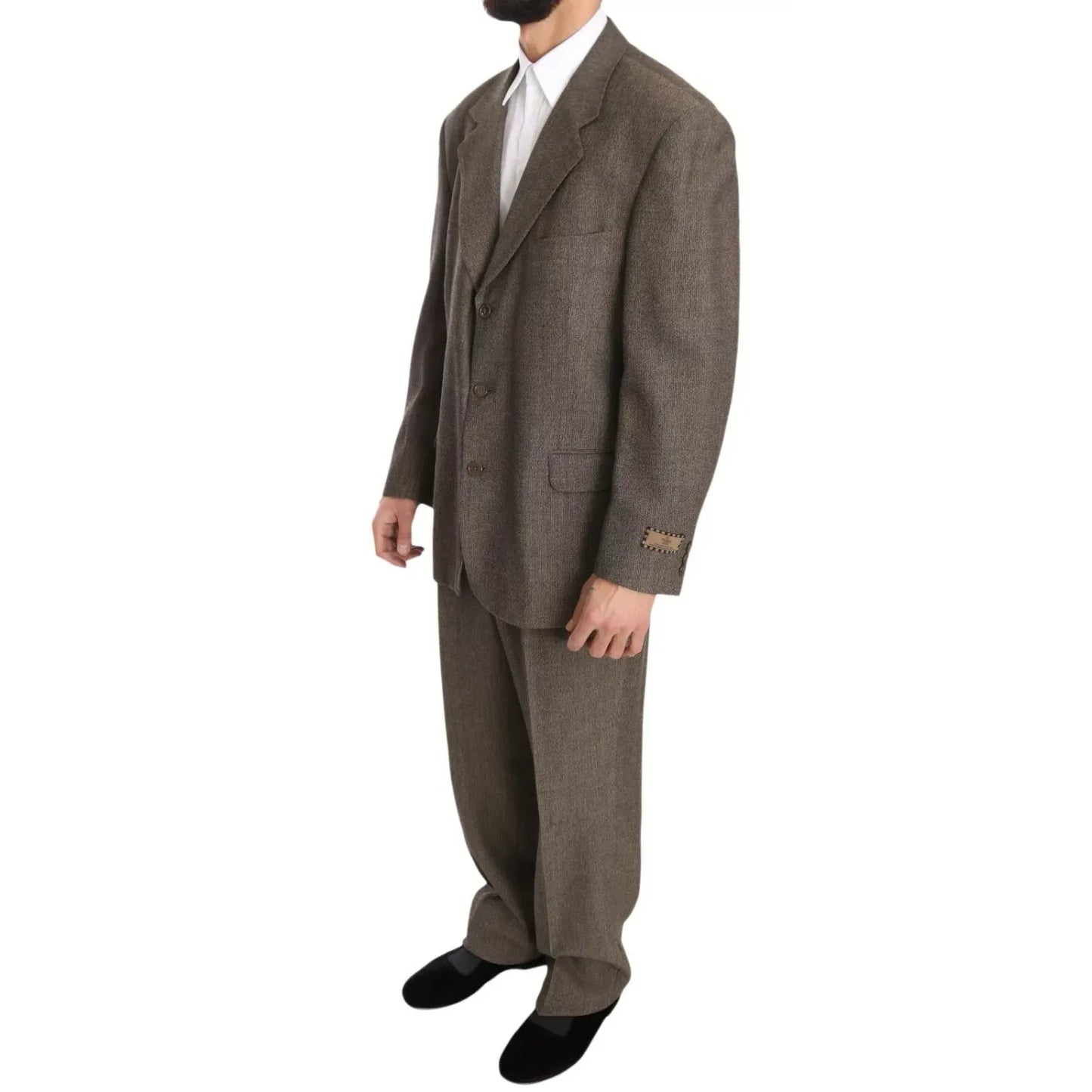 Dolce & Gabbana Brown Single Breasted Wool Suit Dolce & Gabbana