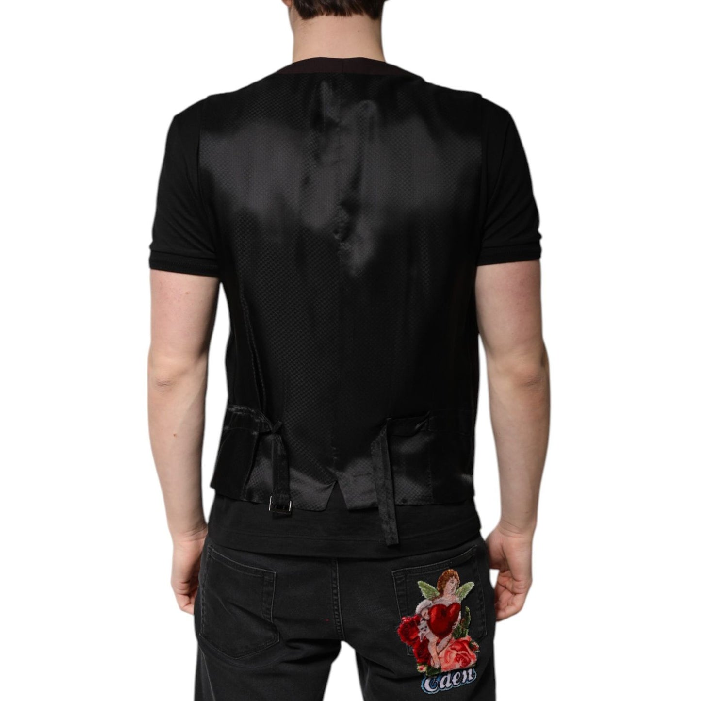 Dolce & Gabbana Maroon Wool Waistcoat Dress Formal Vest Dolce & Gabbana