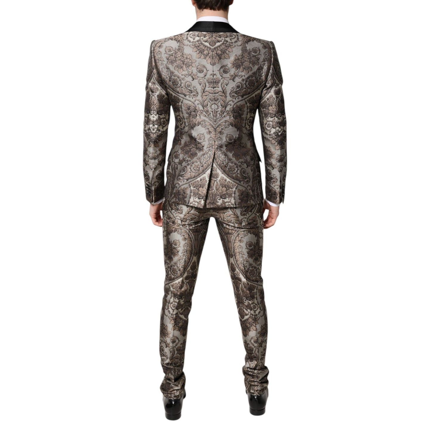 Dolce & Gabbana Multicolor Jacquard Single Breasted 3 Piece Suit Dolce & Gabbana