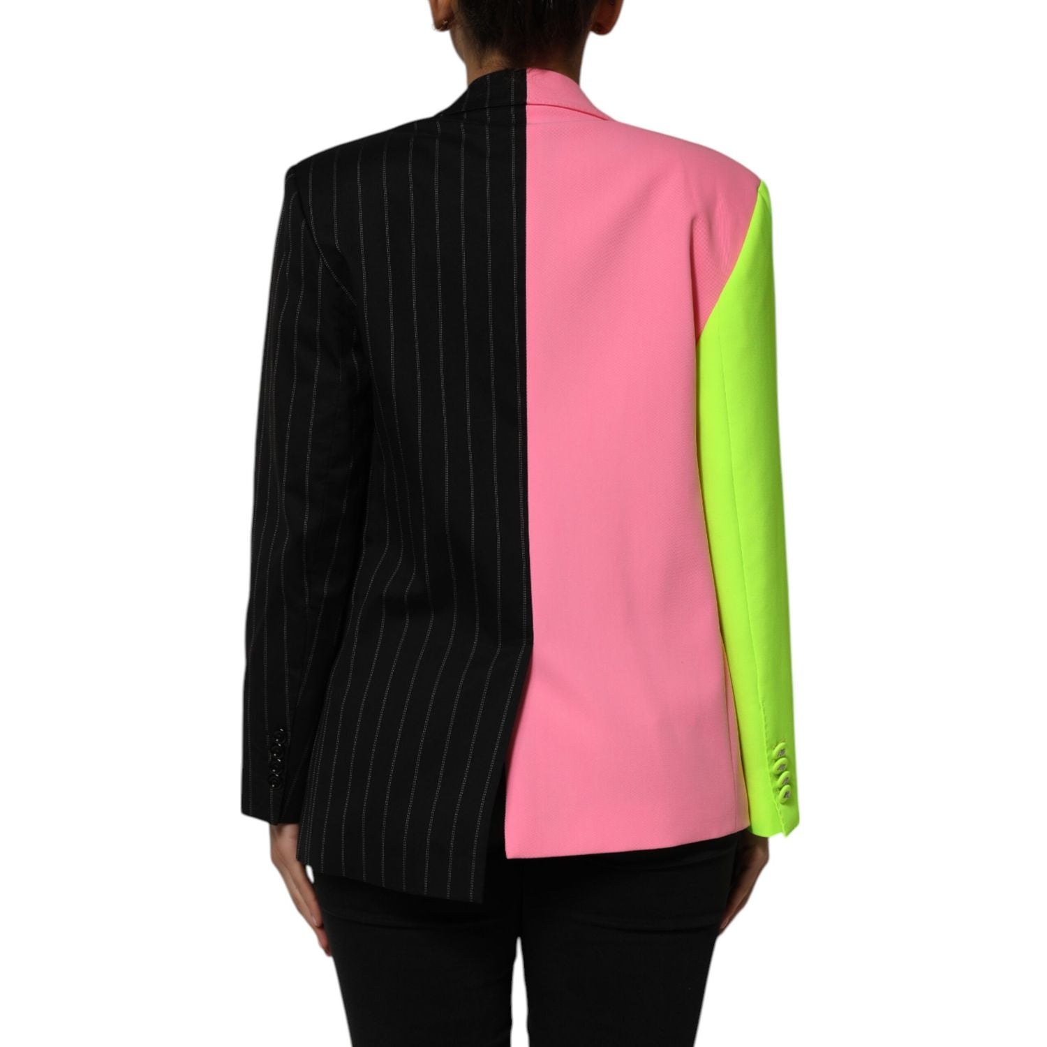 Dolce & Gabbana Multicolor Patchwork Embellished Coat Jacket