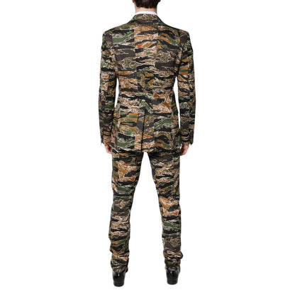 Dolce & Gabbana Multicolor TAORMINA Single Breasted 2 Piece Suit Dolce & Gabbana