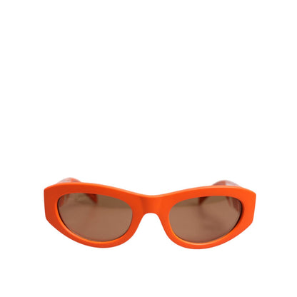 Dolce & Gabbana Orange Reborn To Live Oval Frame Logo Eyewear Sunglasses