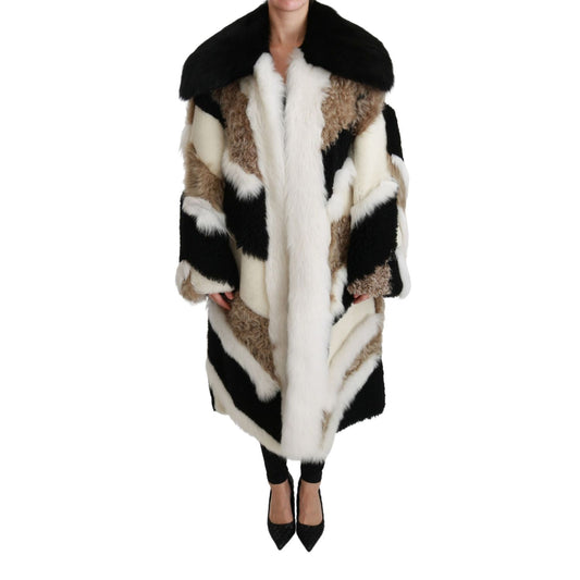 Dolce & Gabbana Sheep Fur Shearling Cape Jacket Coat Dolce & Gabbana