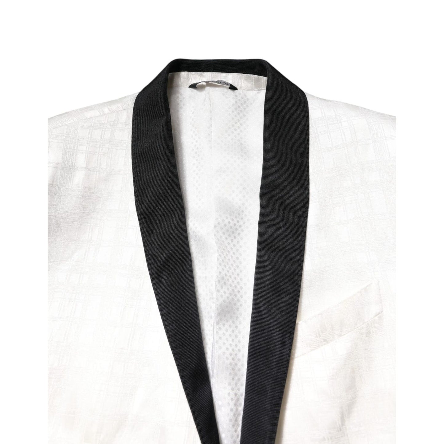 Dolce & Gabbana White Black Single Breasted Coat Blazer Suit Dolce & Gabbana