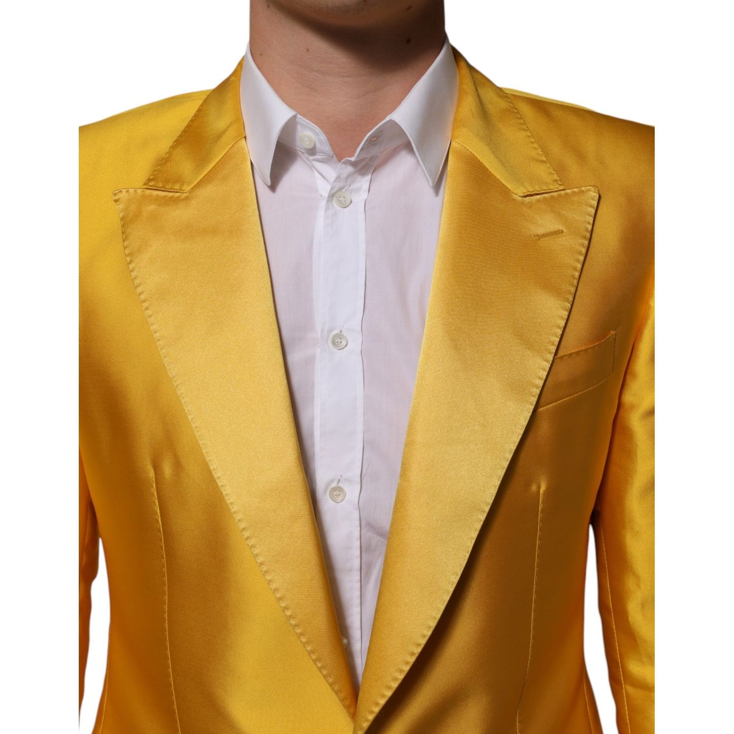 Dolce & Gabbana Yellow 2 Piece Silk Blend Men Suit SICILIA