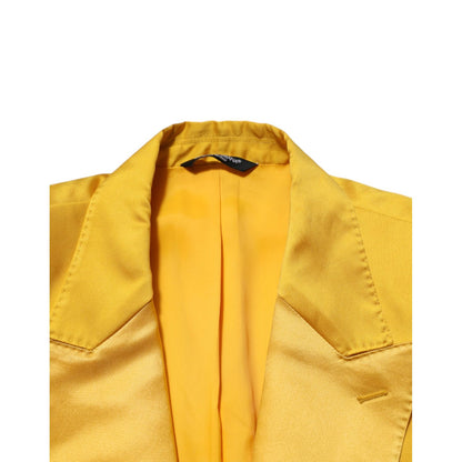 Dolce & Gabbana Yellow 2 Piece Silk Blend Men Suit SICILIA