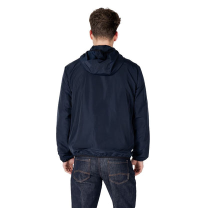 EA7 Emporio Armani Blue Polyester Shell Jacket EA7 Emporio Armani