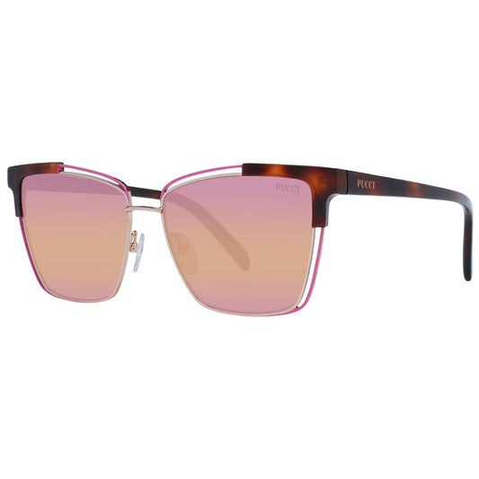 Emilio Pucci Brown Acetate & Metal Sunglasses Emilio Pucci