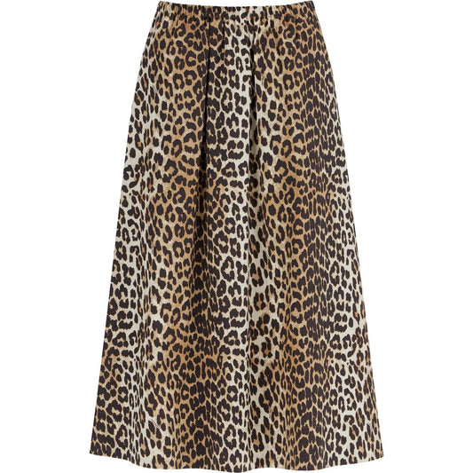 Ganni long leopard print maxi skirt Skirts Ganni