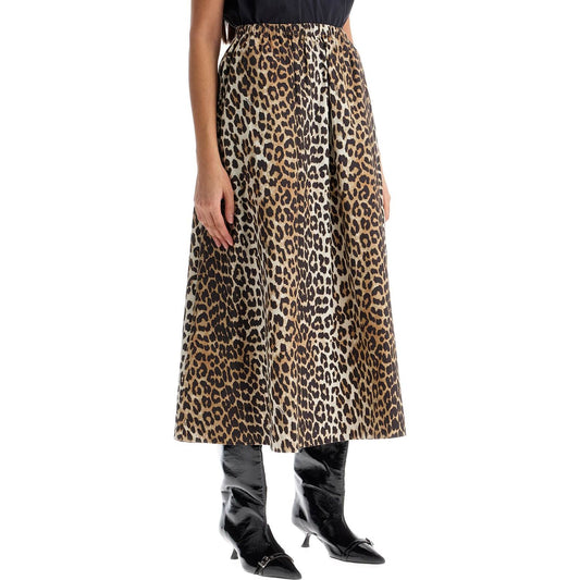 Ganni long leopard print maxi skirt Skirts Ganni