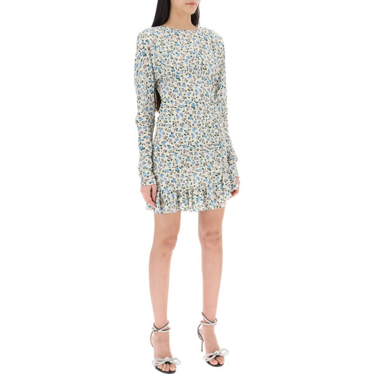 Alessandra Rich draped mini dress with floral pattern Dresses Alessandra Rich