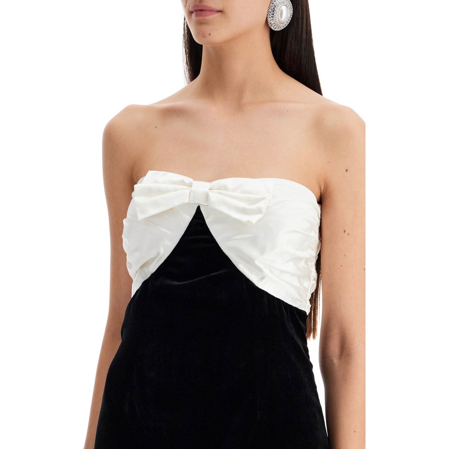 Alessandra Rich velvet mini dress with bow accent Dresses Alessandra Rich