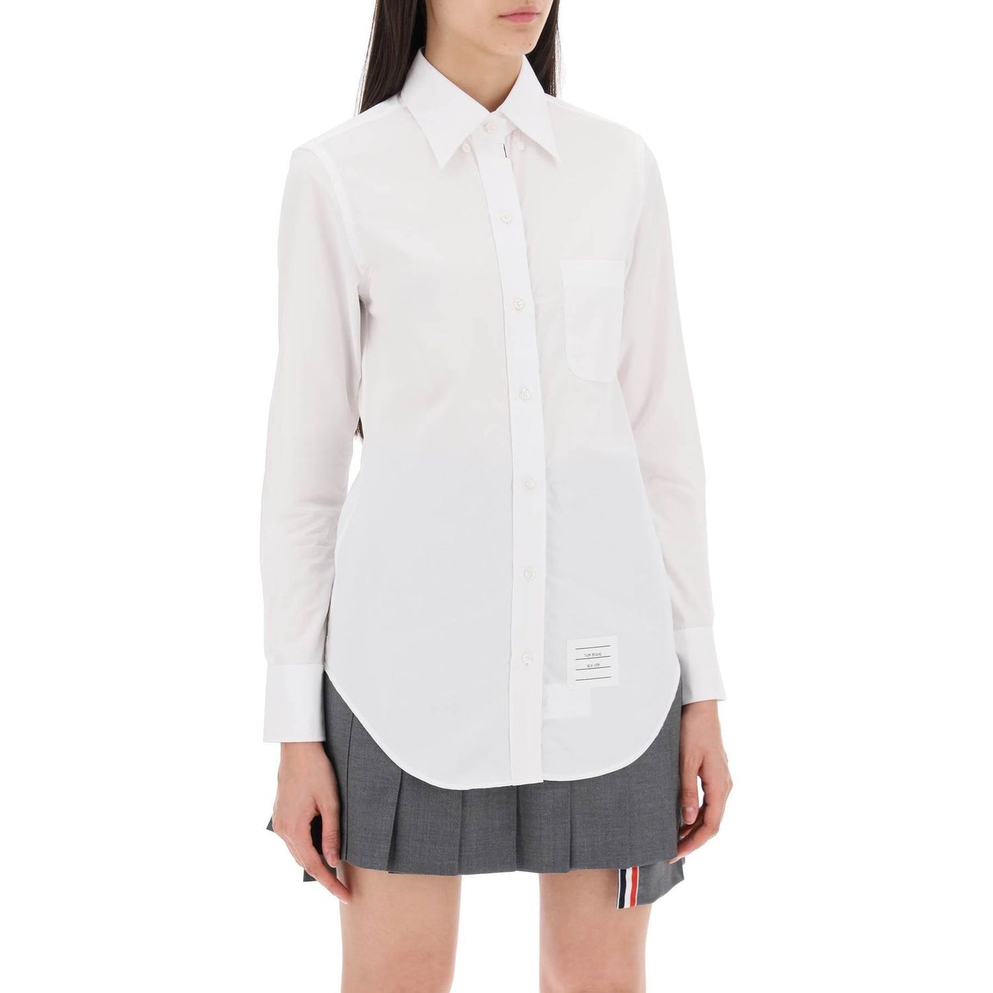 Thom Browne fitted shirt in poplin Topwear Thom Browne