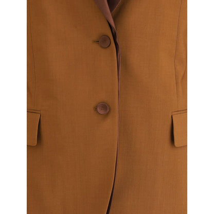 Fendi Brown Wool Blazer Fendi