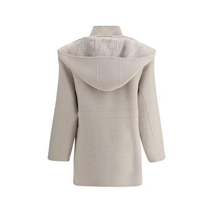 Fendi Cream Wool Coat Fendi