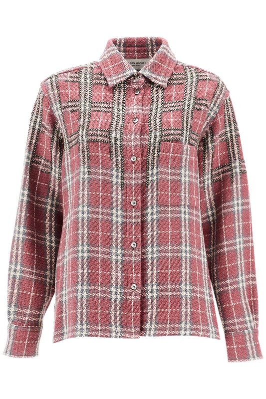 Golden Goose tweed overshirt with applique