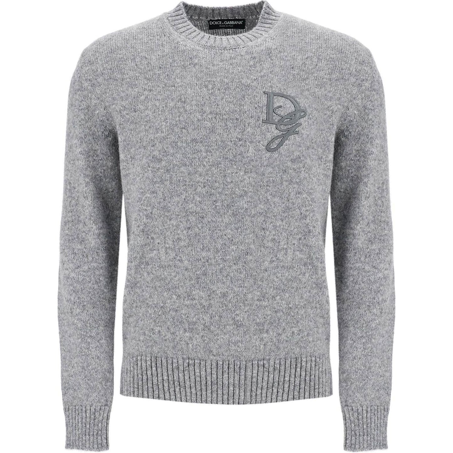 Dolce & Gabbana 'round neck pullover with dg Knitwear Dolce & Gabbana