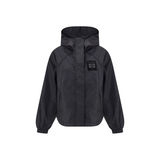 Ganni Black Nylon Shell Jacket Ganni