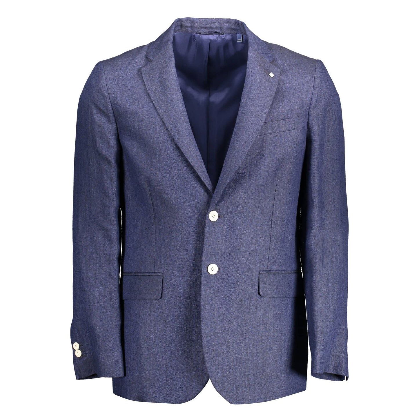 Gant Elegant Blue Linen Classic Jacket Gant