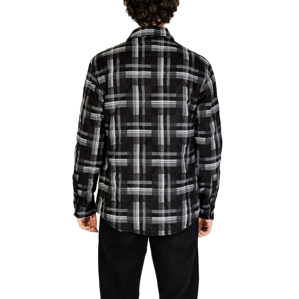 Gianni Lupo Black Polyester Coat Gianni Lupo