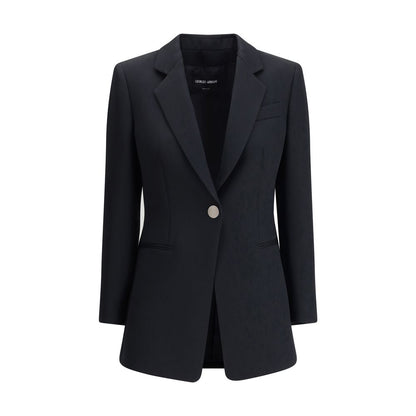 Giorgio Armani Black Polyester Blazer Giorgio Armani
