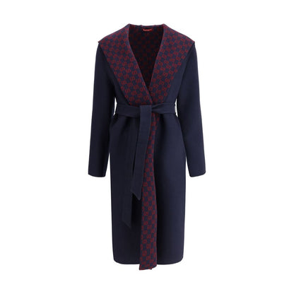 Gucci Blue Wool Coat Gucci