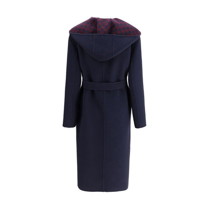Gucci Blue Wool Coat Gucci