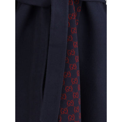 Gucci Blue Wool Coat Gucci